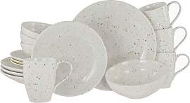 Kombiservice Confetti Weiss Creme, 16-teilig