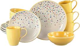Kombiservice Joy Gelb/Creme, 16-teilig