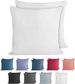 Komfortec 100% Baumwolle Kissenbezüge 2er Set