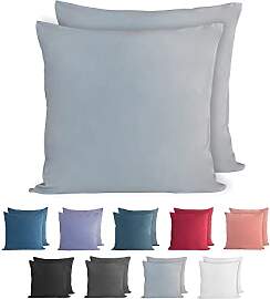 Komfortec 100% Baumwolle Kissenbezüge 2er Set