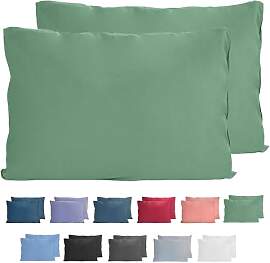 Komfortec 100% Baumwolle Kissenbezüge 2er Set -