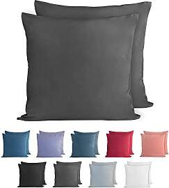 Komfortec 100% Baumwolle Kissenbezüge 2er Set -