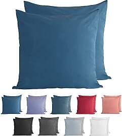 Komfortec 100% Baumwolle Kissenbezüge 2er Set -