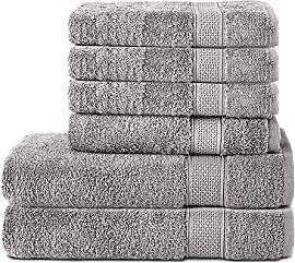 Komfortec 6er Handtuch Set aus 100% Baumwolle, 2er 