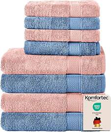 Komfortec 8er Handtücher Set, 4 Badetücher