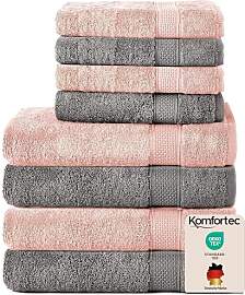 Komfortec 8er Handtücher Set, 4 Badetücher