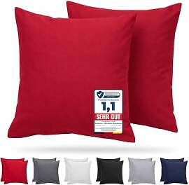 Komfortec Kissenbezug 2er Set - 100% Mikrofaser,
