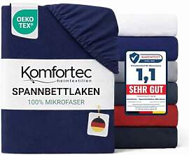 Komfortec Mikrofaser Spannbettlaken 160x200 cm – 