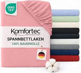 Komfortec Spannbettlaken 140x200 Baumwolle Jersey