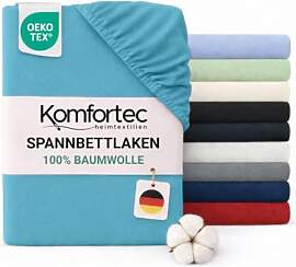 Komfortec Spannbettlaken 140x200 Baumwolle Jersey
