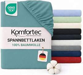 Komfortec Spannbettlaken 140x200 Baumwolle Jersey