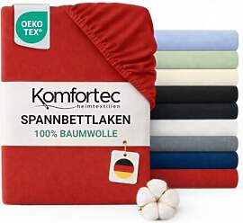 Komfortec Spannbettlaken Jersey 100% Baumwolle – 