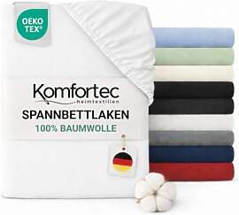Komfortec Spannbettlaken Jersey 100% Baumwolle – 