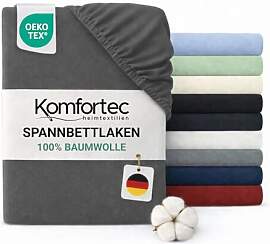 Komfortec Spannbettlaken Jersey 100% Baumwolle – 