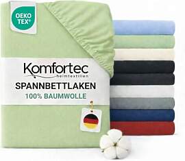 Komfortec Spannbettlaken Jersey 100% Baumwolle – 