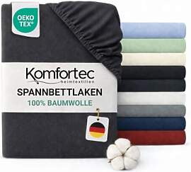 Komfortec Spannbettlaken Jersey 100% Baumwolle – 