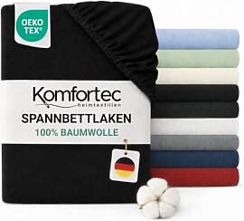 Komfortec Spannbettlaken Jersey 100% Baumwolle – 