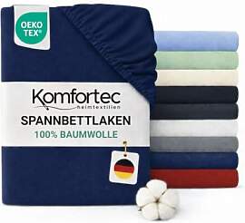 Komfortec Spannbettlaken Jersey 100% Baumwolle – 