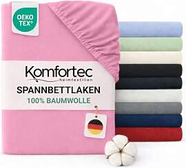 Komfortec Spannbettlaken Jersey 100% Baumwolle – 