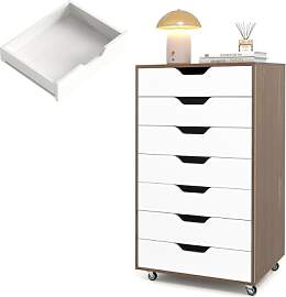 KOMFOTTEU Rollcontainer mit Schubladen, mobiler