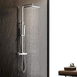 KOMIRO Duschsystem mit Thermostat, Regendusche mit 