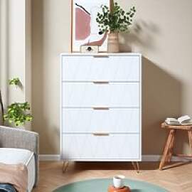 Kommode 60x34x90 cm mit 4 Schubladen, Schmale