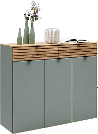 Kommode Bahia-M Grün/Eiche Artisan