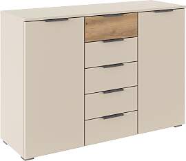 Kommode Ellmau Champagner/Eiche Artisan