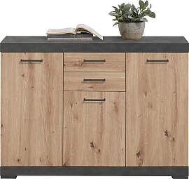 Kommode FMD "Bristol 3", schwarz