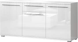 Kommode Garim 6, Farbe: Weiß Hochglanz - 85 x 180 