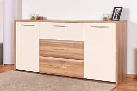 Kommode Gataivai 09, Farbe: Beige Hochglanz /