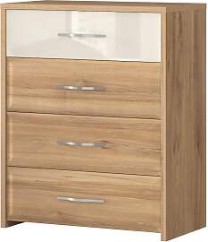 Kommode Gataivai 10, Farbe: Beige Hochglanz /