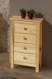 Kommode MÖBILIA, beige (natur), B:46cm H:80cm