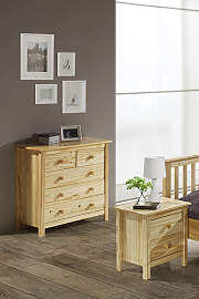 Kommode MÖBILIA, beige (natur), B:79cm H:80cm