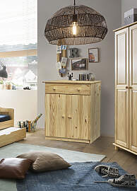 Kommode MÖBILIA, beige (natur), B:91cm H:107cm