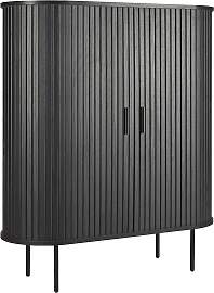 Kommode MÖBILIA, schwarz, B:100cm H:118cm T:40cm, 