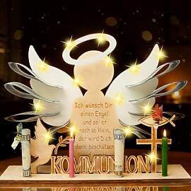 Kommunion Geschenke für Mädchen Junge, Holz
