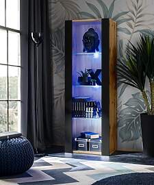 Komodee, Vitrine Schrank Tivoli, Schwarz/Wotan,