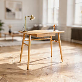 Kompakter Eichen-Schreibtisch Nordic Design