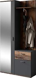 Kompaktgarderobe BYLIVING "Jakob", braun 