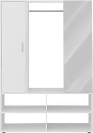 Kompaktgarderobe FMD "Auma", weiß,
