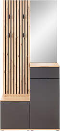 Kompaktgarderobe HBZ "Simple mit Spiegel,