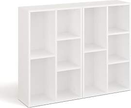 KOMTO Bücherregal Weiß 2er Set - Bücherschrank