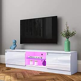 Komtopod TV Schrank mit 2 Türen 2 Regale,