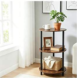 KOMTWNM Runder Beistelltisch, Kleiner Couchtisch,