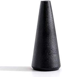Konische schwarze Keramik-Blumenvase,