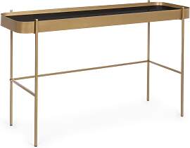 Konsole Rashida aus Metall und Glas, modern,