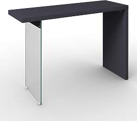 Konsolentisch Milan Schwarz Glas/Holz