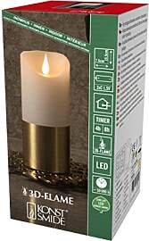 Konstsmide 1821-600 LED-Echtwachskerze Weiß