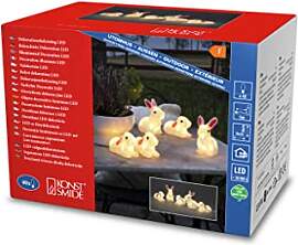 Konstsmide LED Acryl Hasen Set, Kunststoff, weiß, 